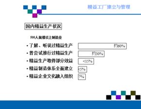 精益工廠的建立與管理 企業(yè)卓越運營之道